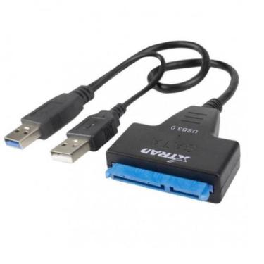Imagem de Cabo Adaptador Usb 3.0 para Sata com Entrada para Fonte 12v Xtrad XT21