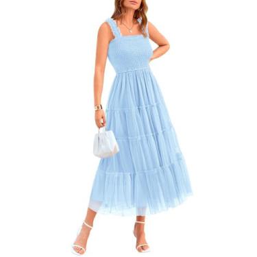 Imagem de Vestido feminino BTFBM 2025, sem mangas, decote quadrado, midi