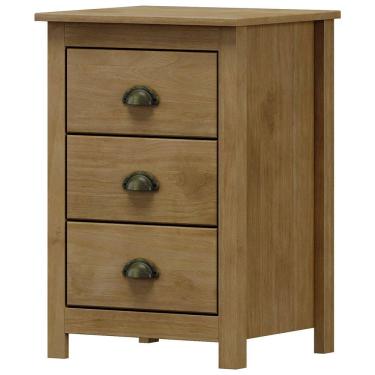 Imagem de Mesa De Cabeceira 3 Gav Madeira Maciça 46 cm 9130 Freijo Milani Store