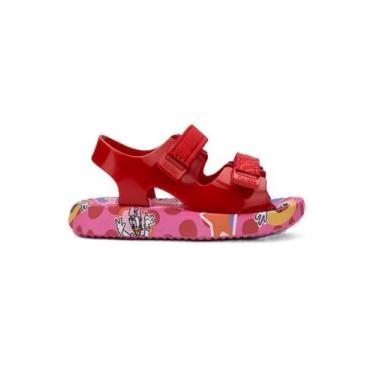 Imagem de Sandália Mini Melissa Baby Mix + Disney Stitch Mickey, Vermelho, 23/24