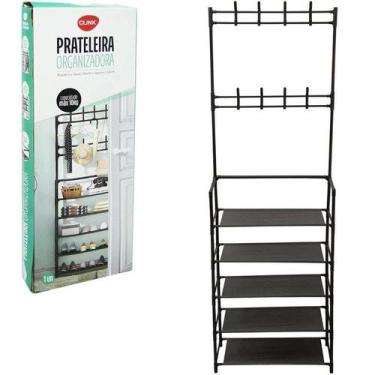 Imagem de Prateleira Organizadora 10 Kg Plastico Pp E Ferro 60 Cm X 29 Cm X 170 