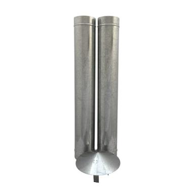Imagem de 1,20 m de duto galvanizado de 230 mm de diâmetro com chapéu chinês - G
