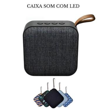 Imagem de Caixa De Som Portátil 10W Led Recarregável Bluetooth Mochila Viagem - 