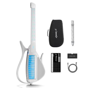 Imagem de CYBER-G Enya Guitarra Inteligente Sem Cordas, Guitarra Dobrável De Viagem, Bateria Eletrônica E Linha De Baixo Integradas, 20 Sons De Instrumentos Para Banda De Um Homem Só, Folhas De Acordes Intera