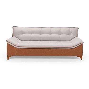 Imagem de Sofá Veneza 2 Lugares Composê Linho/Courissimo Casa Imperial (Cinza 185/856)