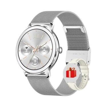 Imagem de Relógio Inteligente Feminino Ultra Fino AMOLED HD Com Monitor De Frequ