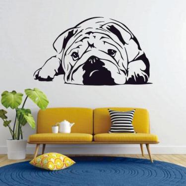 Imagem de Adesivo de Parede Cachorro Cão Bulldog Inglês Dog Pet Shop - V3 Shop