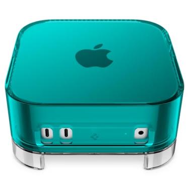 Imagem de Spigen Capa de filtro para Mac mini M4/M4 Pro (2024) com filtro de ar embutido para área de trabalho PVC prevenção de poeira ventilação - Classic C1 Bondi Blue