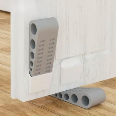 Imagem de 1 pacote de borracha cunha de segurança empilhável resistente batente de porta com suporte para casa escritório sala de aula em tapete, concreto, linóleo e madeira presentes de aquecimento de casa