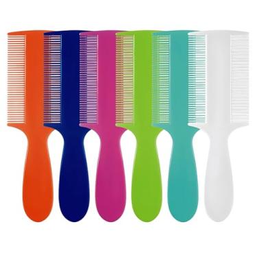 Imagem de Pente de plástico dupla face para piolhos com alça, caspa, piolhos, pente de pulgas de animais de estimação para bebês, adultos, animais de estimação, cães, gatos, etc. (6 cores)