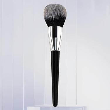 Imagem de Pincel profissional de maquiagem em pó, cerdas sintéticas, mistura de beleza pluffy, pó solto, corretivo, creme cosmético, pincel de maquiagem blush (preto)