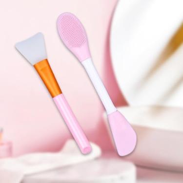 Imagem de 2 aplicadores de máscara facial de silicone, pincel flexível, aplicador de máscara facial, aplicador de máscara, ferramentas aplicadoras de hidratantes, pincéis macios de máscara facial para máscara