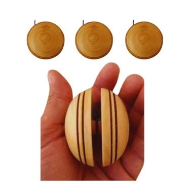 Imagem de Ioiô de Madeira Artesanal com Ponteira – Qualidade e Estilo Clássico! | KIT 3 unidades | #Artplast