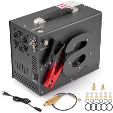 Imagem de Compressor PCP 300 BAR/4500PSI, PCP Air Compressor, Compressor de AR 12V DC/110V/220V, Compressor PCP, Compressor de Ar, Omba de Ar Compacta de Alta Pressão, Compressores Portáteis, Preto