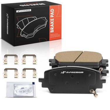 Imagem de A-Premium Conjunto de pastilhas de freio a disco de cerâmica frontal compatível com modelos Kia e Hyundai - Sorento 2021-2023, Santa Fe 2021-2023, Santa Cruz 2022-2023, 4 peças