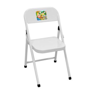 Imagem de Cadeira Infantil Dobrável Fantasia Cor Branco Pic-Nic