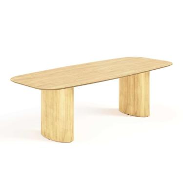 Imagem de Mesa De Jantar Orgânica Tivoli 270cm X 110cm 10 Lugares Lamina Cinamomo Damasco