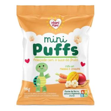 Imagem de Biscoito Mini Puffs Snacks Manga E Cenoura 15g - Nhami Mami