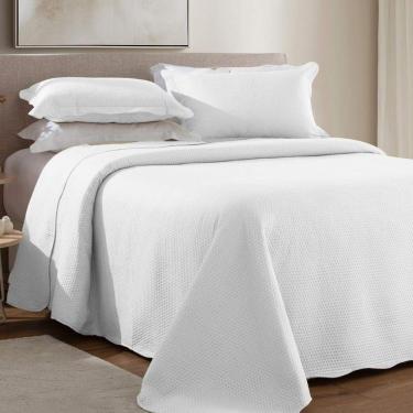 Imagem de Kit Cobre Leito Casal Dots + 2 Porta Travesseiros Branco