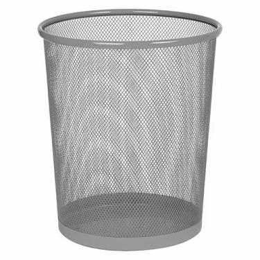 Imagem de Cesto De Lixo Metal Telada 10 Litros Para Escritório Lixeira De Ferro 