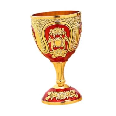 Imagem de Baoblaze Taça Vintage Medieval para Decoração de Aniversário, Ornamento Artesanal, Artigos para Festa, Casamento, Copo Retrô com Estampa Floral