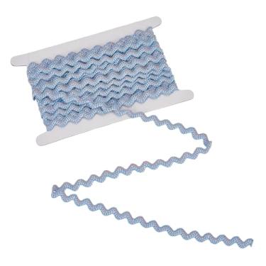 Imagem de letsinstyle 11 jardas Rick Rack Wave Bending Franja Trim, 8 mm de largura Rickrack Trim Ribbon Woven RIC Rac Ribbons, tecido Zig Zag RIC Rac Trim para costura artesanato travesseiros fantasias