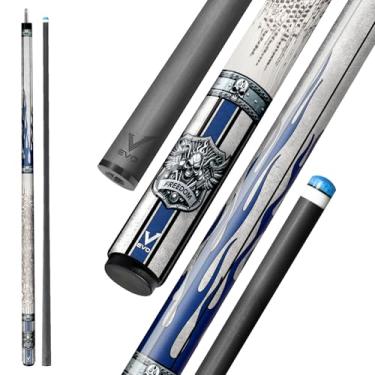 Imagem de Taco de sinuca EVO Freedom de fibra de carbono, bastão profissional de baixa deflexão para adultos, ponta padrão TIME de 12,5 mm, eixo de fibra de carbono de 73,7 cm, junta Rad 3/8-8, aderência de