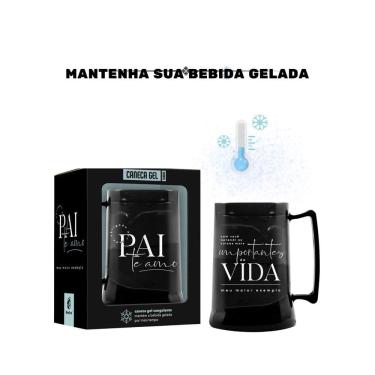 Imagem de Caneca Copo Gel 300Ml Isolante Térmico Gelado Chopp Cerveja