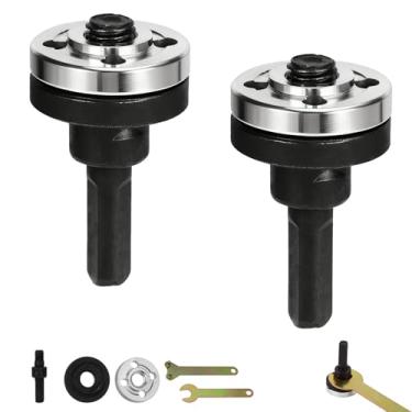 Imagem de Conjunto de Conectores para Esmerilhadeira Angular, Adaptador Conversão Furadeira Elétrica Esmerilhadeira Angular com Chave e Lâminas Reposição para Rebarbação Corte Polimento Metais (10unid)