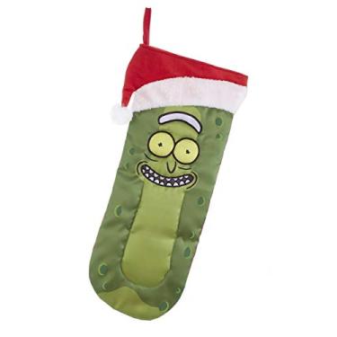 Imagem de Kurt Adler Rick & Morty Pickle Rick Stocking com chapéu de Papai Noel padrão
