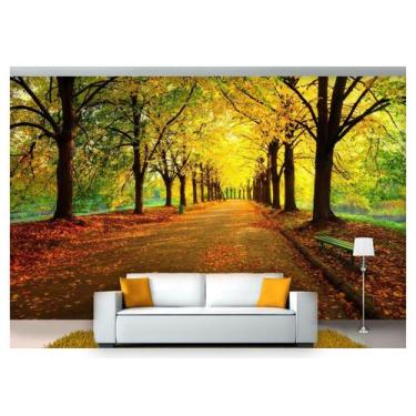 Imagem de Papel De Parede Estrada Caminho Floresta 3D 6M² Nes090 - Você Decora