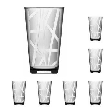 Imagem de Jogo Com 06 Copos De Vidro Arido Alta Qualidade 310Ml - Wellmix