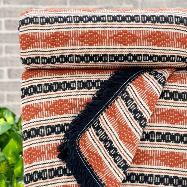 Imagem de Manta Diamante Super King 100% Algodão 260x250 Listra Terracota/preto