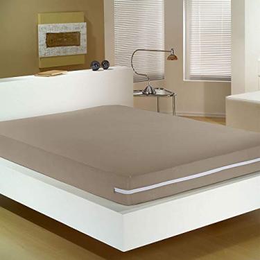 Imagem de Capa Para Colchão Solteiro Malha Chocolate 1 peça - Portallar