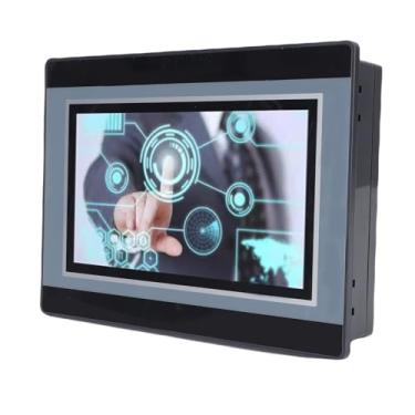 Imagem de AUNMAS Tela Sensível Ao Toque HMI PLC de 7 Polegadas, Display LCD TFT ABS, 24 Saídas de relé, Ideal para Sistemas de Controle Industrial e Programação PLC