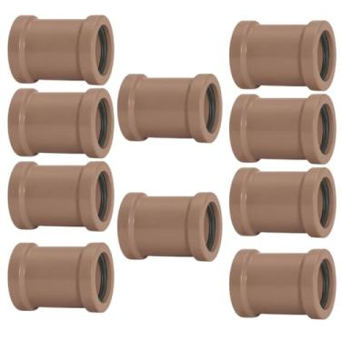 Imagem de Luva de Correr 25mm PVC Encanamento Conexão | Akato | Kit 10 Un