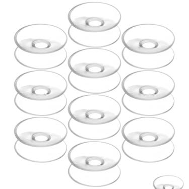 Imagem de DIYEAH Ventosas de Dupla Face - Pacote Com 10 Unidades, Protetores de Pvc Transparente para Transporte de Vidro E Espelho, Ganchos para Pendurar Em Paredes, Azulejos, Janelas E Organização de