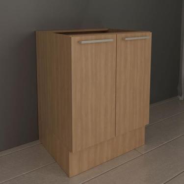 Imagem de Armário de Cozinha Balcão 60cm 2 Portas com Rodapé Manu Tecnomobili - 