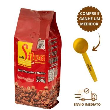 Imagem de Café Silva Gourmet 500g Torrado e Moído Café Torra Média Café 100% Ará