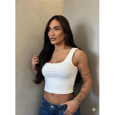 Imagem de Cropped Mirela Suplex de Poliamida - Blusa Feminina Estilo Moderno - n