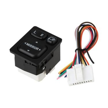 Imagem de SG Store Interruptor de espelho elétrico de 9 pinos com chicote de plugue 84870-0D050 84870-02040 compatível com Toyota Camry