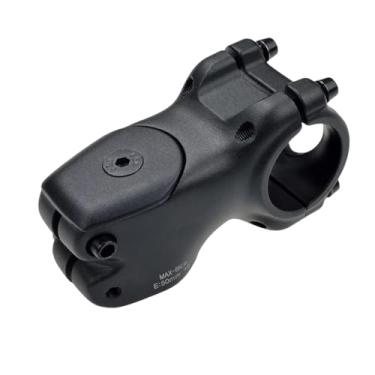 Imagem de Mesa de guidão para MTB com 0 graus de inclinação, 31,8 x 50 mm, para bicicletas de montanha e estrada, com abraçadeira e espaçador para caixa de direção.