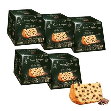 Imagem de 5 Panetone Gourmet Gotas de Chocolate Belga Chocotone 400g