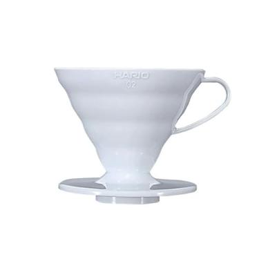 Imagem de Suporte para filtro de café Hario V60, plástico, tamanho 02, branco