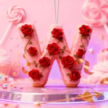 Imagem de Decorações de Dia dos Namorados de cristal A-Z, enfeites de Natal feitos à mão com letra rosa, decoração de carro e casa - decoração de acrílico escolar, ideias de troca de presentes para amigos, sala