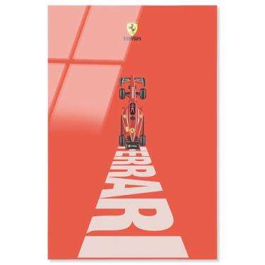 Imagem de Ícone vermelho impressão acrílica Fórmula 1 pôsteres por Notoriart, pronto para pendurar, 40 x 61