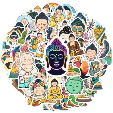 Imagem de 100 peças adesivos de papelaria espirituais Zen meditação Buda paz Zen brinquedo meditativo para laptop, motocicleta, bagagem, telefone, faça você mesmo, guitarra, notebook, mala de viagem