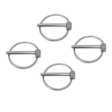Imagem de 4 peças de pinos de reboque de reboque de 4 mm para trator agrícola de 4 mm, aço inoxidável 316