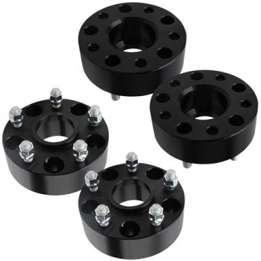 Imagem de IRONTEK Espaçadores de roda 5 x 5 compatíveis com Jeep Wrangler JL, para Jeep Grand Cherokee WK2 WL, para Jeep Gladiator JT, para Dodge Durango 2011-2023, passo de rosca forjado de 2,5 cm M14x1,5 furo