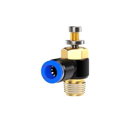 Imagem de 1 peça SL Válvula de aceleração pneumática 4/6/8/10/12 mm M5 1/8 1/4 3/8 1/2 Conexões Pneumáticas Válvula Controladora de Velocidade do Acelerador (SL6-02, 20 PCS)